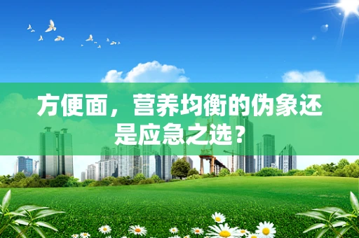 方便面，营养均衡的伪象还是应急之选？