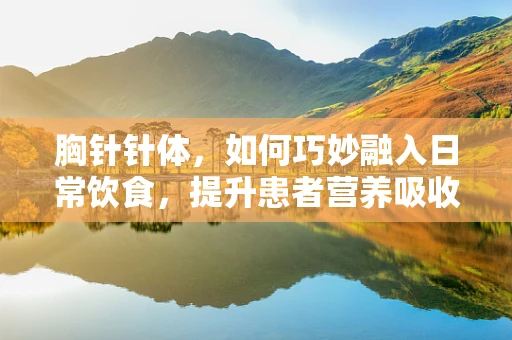 胸针针体，如何巧妙融入日常饮食，提升患者营养吸收？