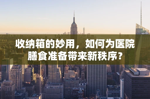 收纳箱的妙用，如何为医院膳食准备带来新秩序？