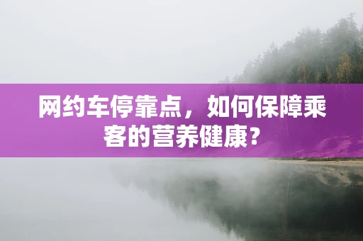 网约车停靠点，如何保障乘客的营养健康？