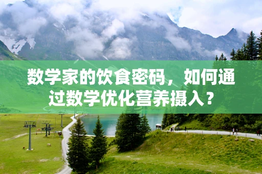 数学家的饮食密码，如何通过数学优化营养摄入？