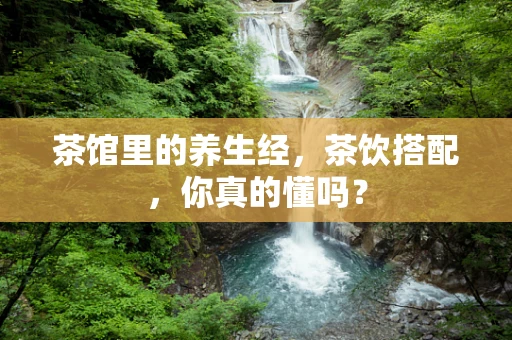 茶馆里的养生经，茶饮搭配，你真的懂吗？