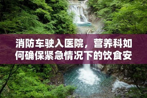 消防车驶入医院，营养科如何确保紧急情况下的饮食安全？