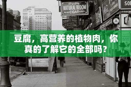 豆腐，高营养的植物肉，你真的了解它的全部吗？