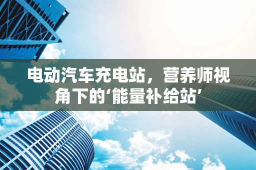 电动汽车充电站，营养师视角下的‘能量补给站’