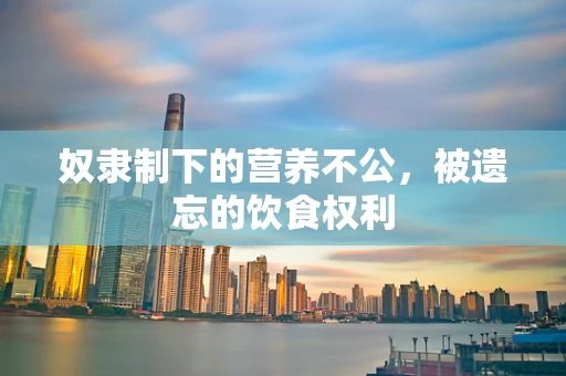 奴隶制下的营养不公，被遗忘的饮食权利