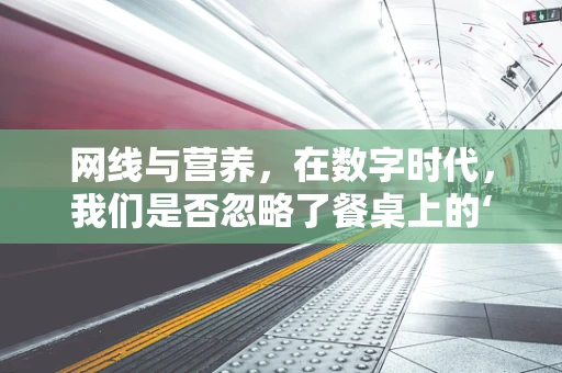 网线与营养，在数字时代，我们是否忽略了餐桌上的‘隐形网线’？