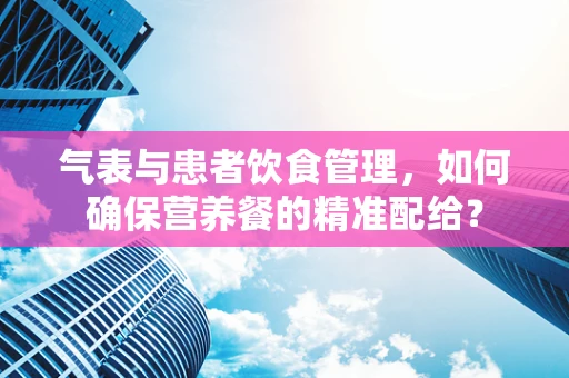 气表与患者饮食管理，如何确保营养餐的精准配给？