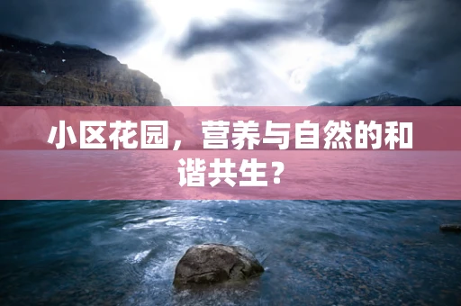 小区花园，营养与自然的和谐共生？