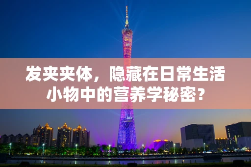发夹夹体，隐藏在日常生活小物中的营养学秘密？