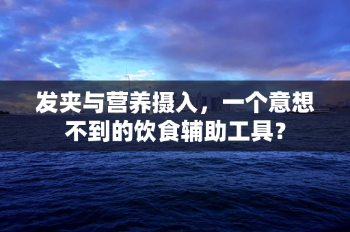 发夹与营养摄入，一个意想不到的饮食辅助工具？