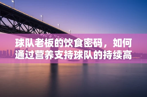 球队老板的饮食密码，如何通过营养支持球队的持续高能表现？