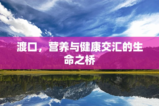渡口，营养与健康交汇的生命之桥