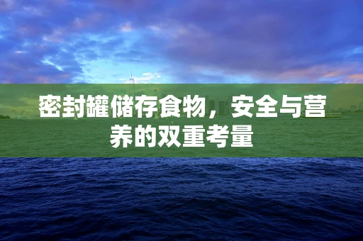 密封罐储存食物，安全与营养的双重考量