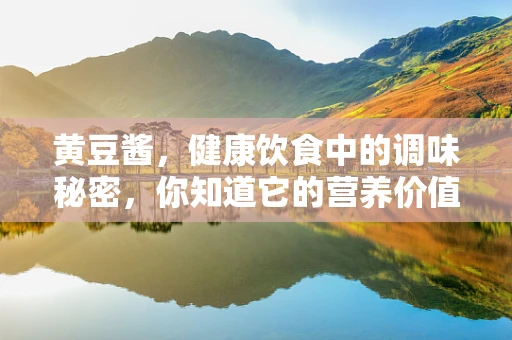 黄豆酱，健康饮食中的调味秘密，你知道它的营养价值吗？