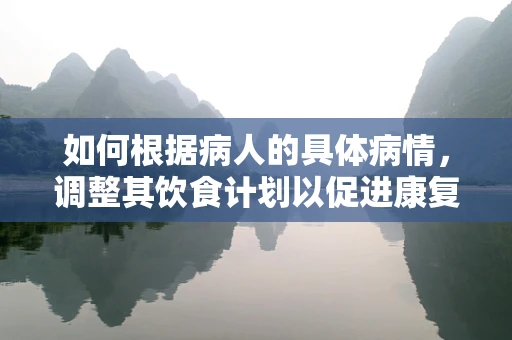 如何根据病人的具体病情，调整其饮食计划以促进康复？