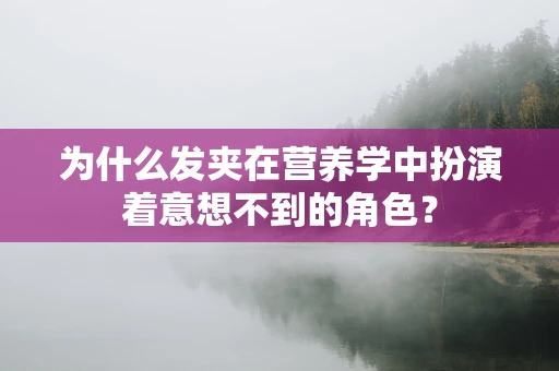 为什么发夹在营养学中扮演着意想不到的角色？