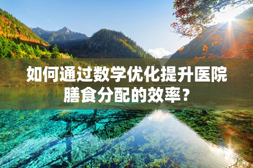 如何通过数学优化提升医院膳食分配的效率？