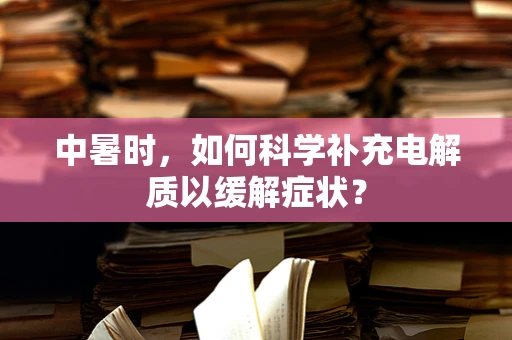 中暑时，如何科学补充电解质以缓解症状？