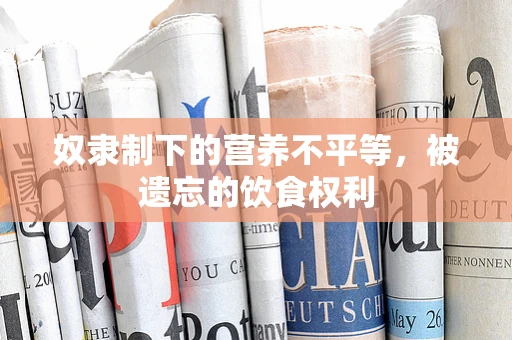 奴隶制下的营养不平等，被遗忘的饮食权利