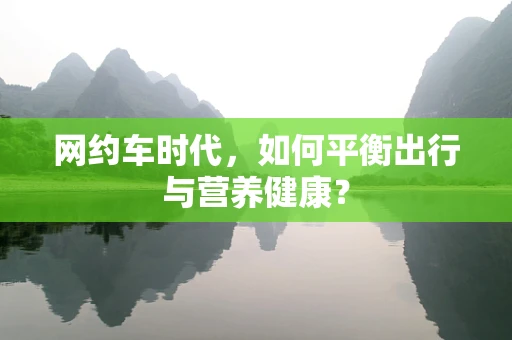 网约车时代，如何平衡出行与营养健康？