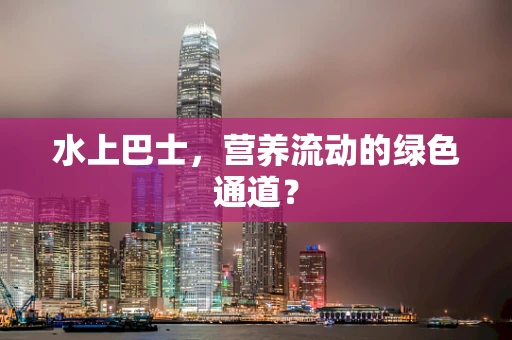 水上巴士，营养流动的绿色通道？