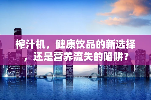 榨汁机，健康饮品的新选择，还是营养流失的陷阱？
