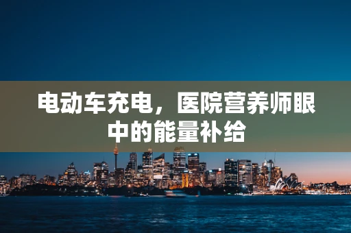 电动车充电，医院营养师眼中的能量补给