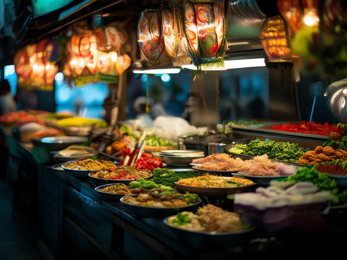 夜市摊位，如何平衡美食诱惑与健康饮食的挑战？